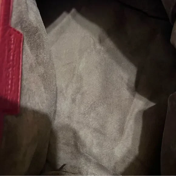 Authentic Bottega Veneta Large Brick Red Cervo Disc Boho Bag Intrecciato-Trimmed - Picture 7 of 12